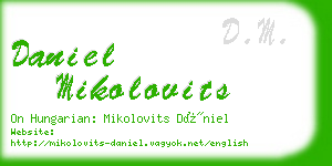 daniel mikolovits business card